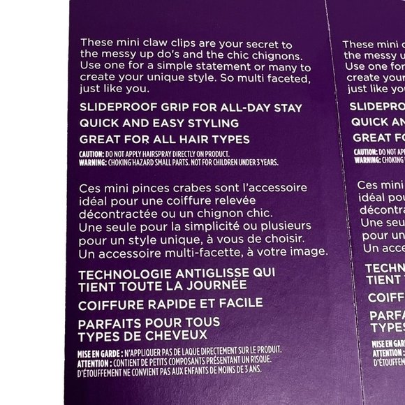 Goody Mini Claw Clips Slide Proof Lock In Style 15 Clip Pack 3 Packs 45 Total - Picture 7 of 12